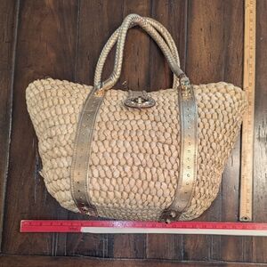 MICHAEL Michael Kors Woven Beige Tote Includes Dust Bag